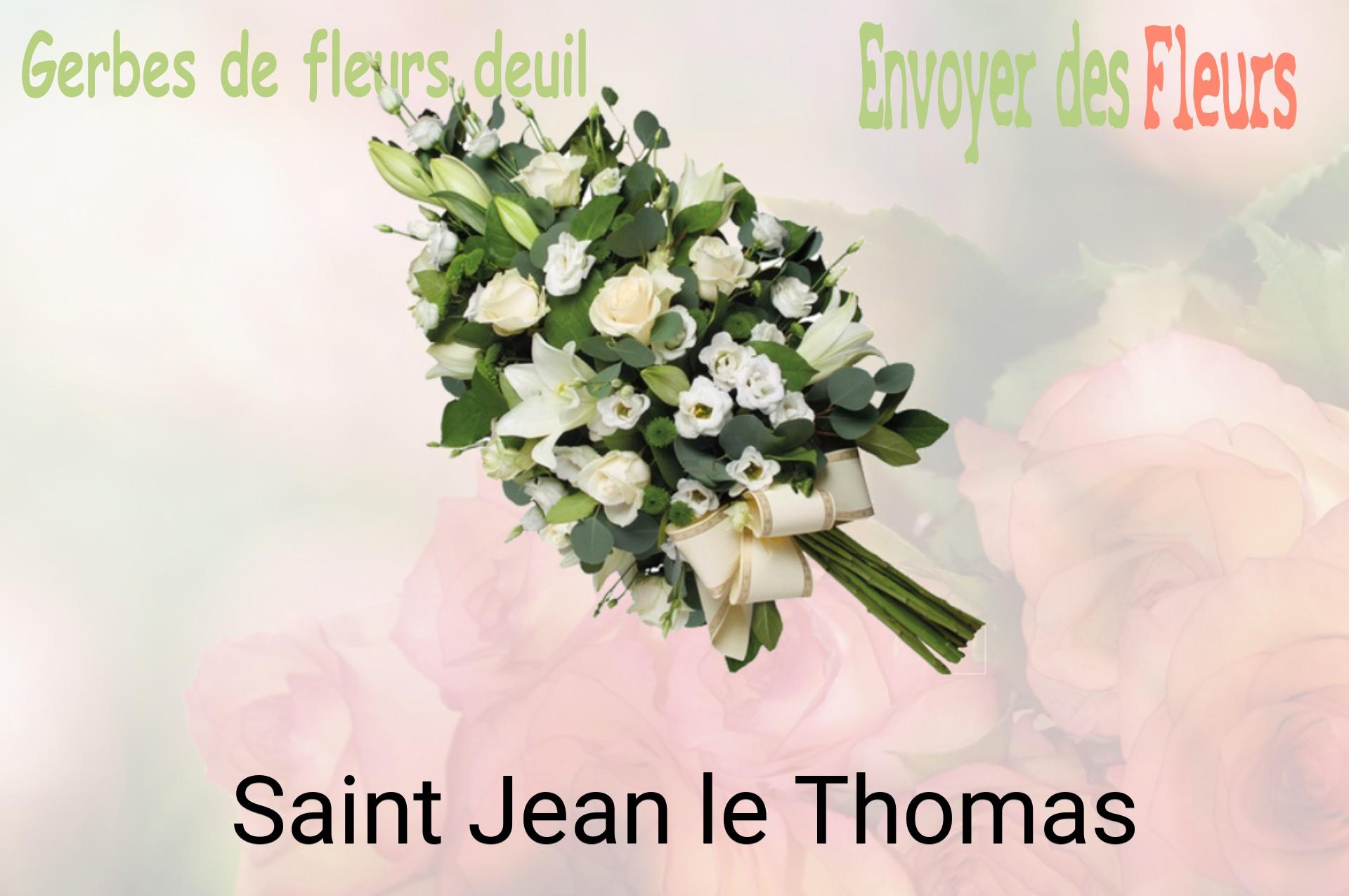 Gerbe de fleurs de deuil livrée à Saint-Jean-le-Thomas